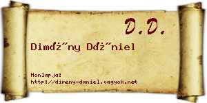 Dimény Dániel névjegykártya