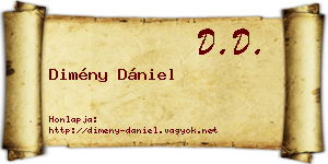 Dimény Dániel névjegykártya